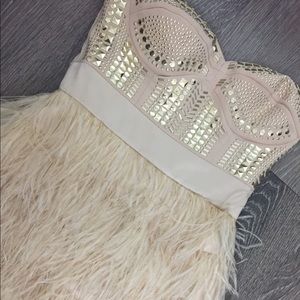 Bebe feather dress